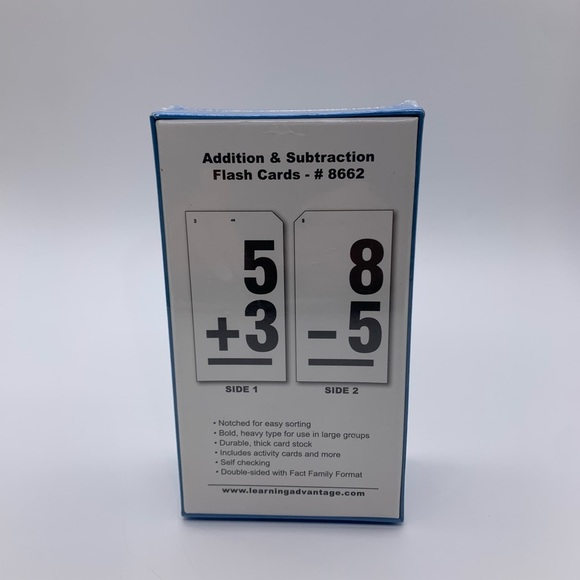 Learning Advantage Addition & Subtraction Complementary Equations Flash Cards - Picture 5 of 9